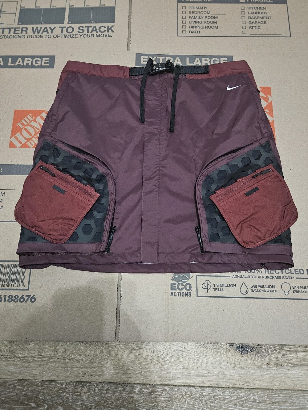 Nike Ispa Burgandy Skirt